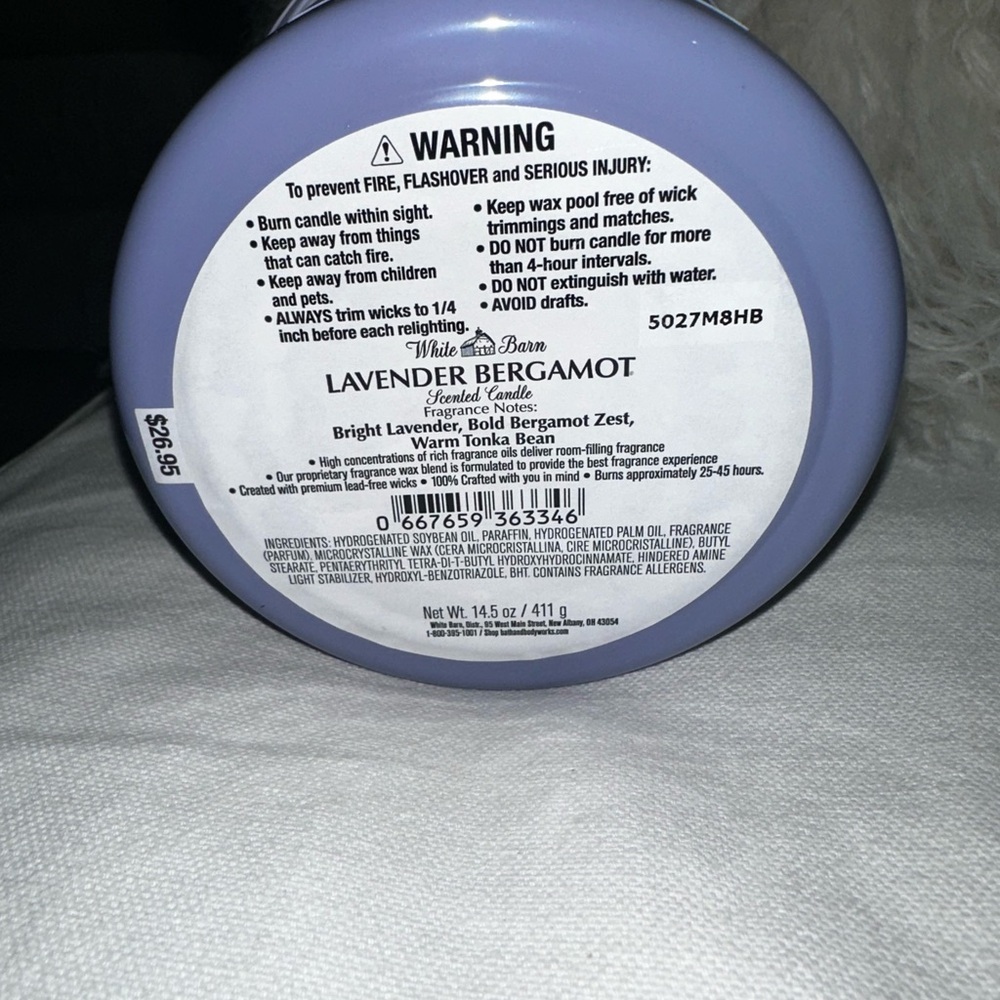 White Barn Lavender Bergamot Candle - Soft Lavender Jar - Picture 11 of 11